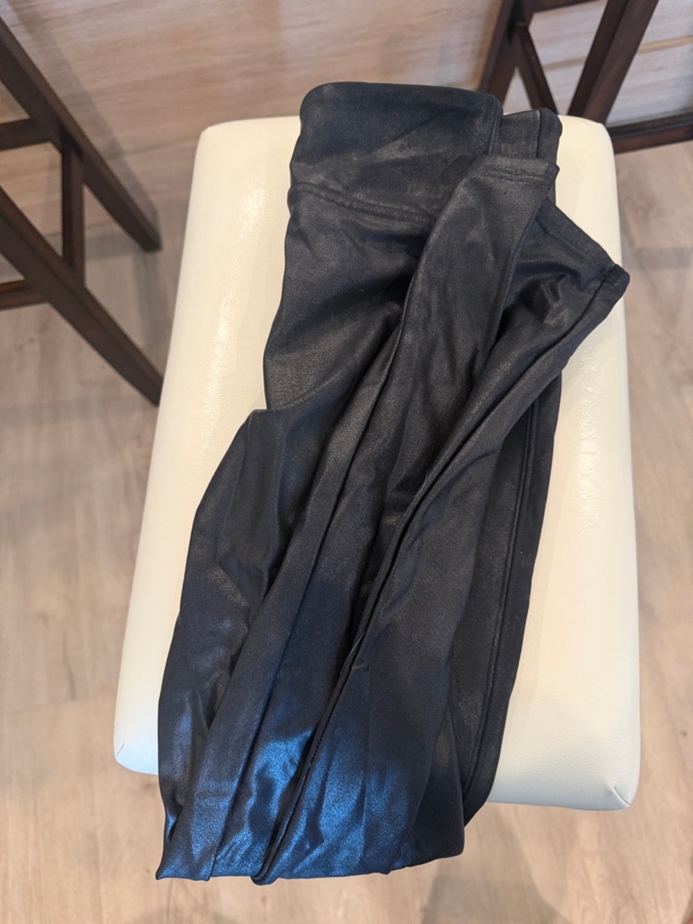 SPANX Black Faux-Leather Leggings